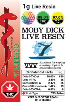 Viridesco Live Resin – Moby Dick