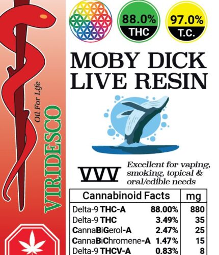 Viridesco Live Resin – Moby Dick